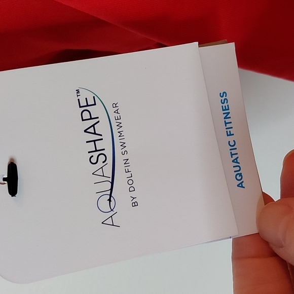 NWT Aquashape by Dolfin One Piece Bathing Suit with Skirt Attached Red S… - Picture 4 of 9